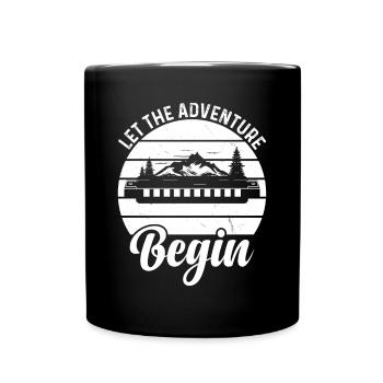 Let The Adventure Begin Harmonica Lover Harmonica - Full Colour Mug - black - Front