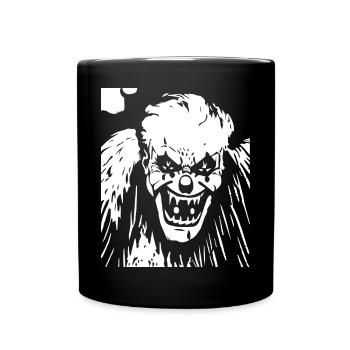 Horror Clown Spooky Halloween Horror Film Evil Cl - Tasse einfarbig - Schwarz - Vorne