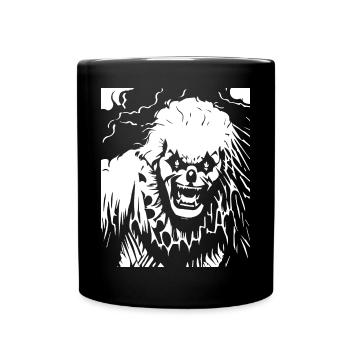 Horror Clown Spooky Halloween Horror Film Evil Cl - Full Colour Mug - black - Front