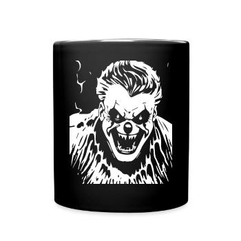 Horror Clown Spooky Halloween Horror Film Evil Cl - Tasse einfarbig - Schwarz - Vorne