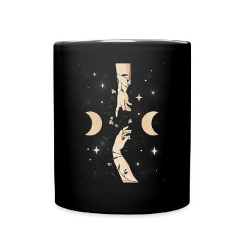Witchy Creation of Adam Bohemian Celestial - Full Colour Mug - black - Front
