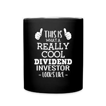 So sieht ein cooler Dividenden Investor aus - Tasse einfarbig - Schwarz - Vorne