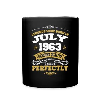 Vintage Aged To Perfection July 1963 - Full Colour Mug - black - Front