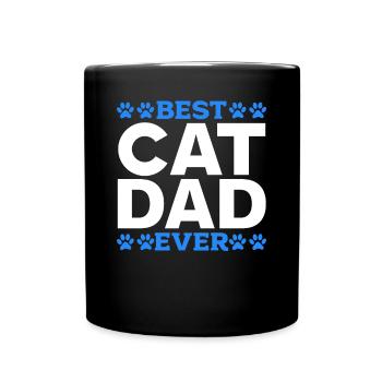 Meilleur père de chat de tous les temps - Amoureux des chats et propriétaire de chat Happy Fa - Mug uni - noir - Devant