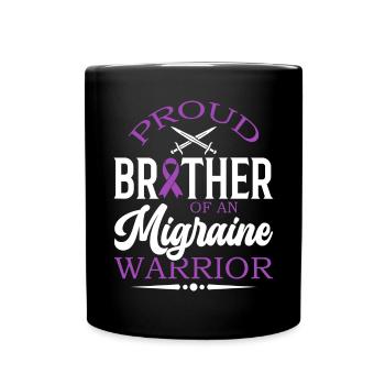 Proud brother of a migrant warrior Awareness - Full Colour Mug - black - Front