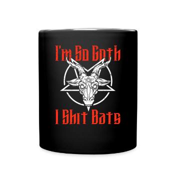 Satan Beelzebub Teufel Gothic Pentagram Mystisch - Tasse einfarbig - Schwarz - Vorne