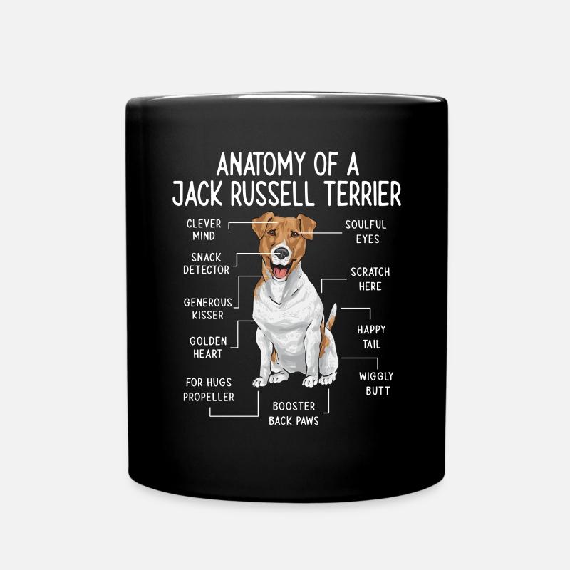 Jack Russell Terrier - Tasse einfarbig - Schwarz