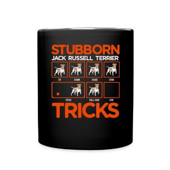 Jack Russell Terrier - Tasse einfarbig - Schwarz - Vorne