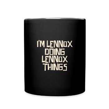 I'm Lennox doing Lennox things - Tasse einfarbig - Schwarz - Vorne