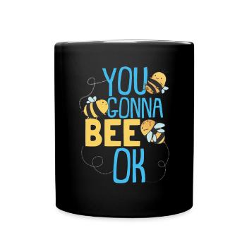 Kids Bee Costume Honey Bumblebee - Full Colour Mug - black - Front