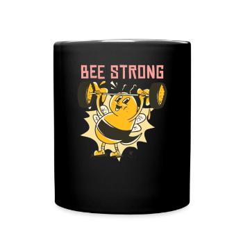 Bee Strong - Full Colour Mug - black - Front