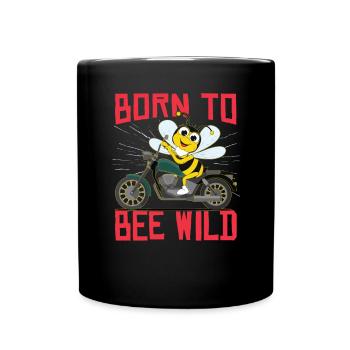 Born To Bee Wild - Full Colour Mug - black - Front