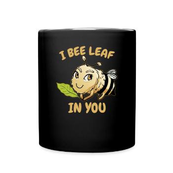Bee Pun Lover Honeybee - Full Colour Mug - black - Front