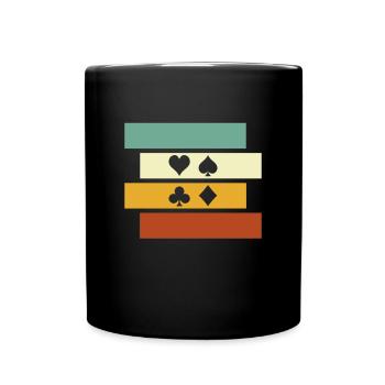 Poker Rétro - Mug uni - noir - Devant