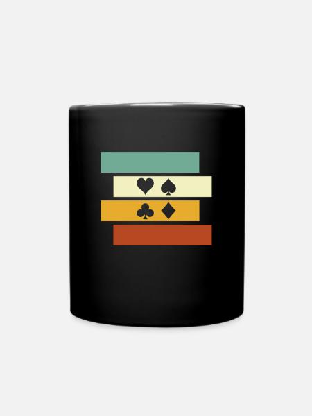 Poker Retro - Tasse einfarbig - Schwarz