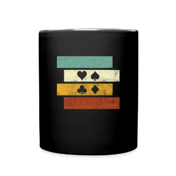Poker Rétro - Mug uni - noir - Devant