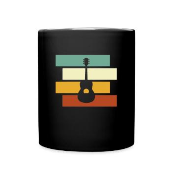 Guitar Retro - Full Colour Mug - black - Front