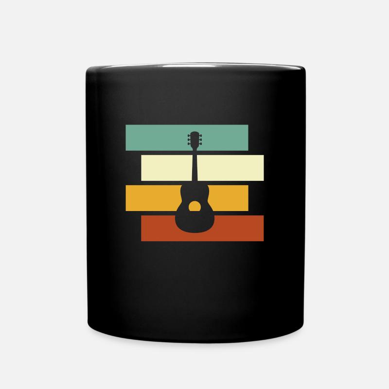Guitar Retro - Full Colour Mug - black