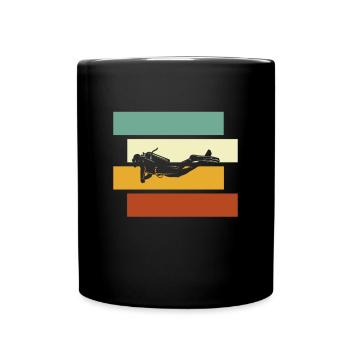Tauchen Retro - Tasse einfarbig - Schwarz - Vorne