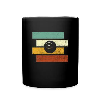 Billiard Retro - Tasse einfarbig - Schwarz - Vorne