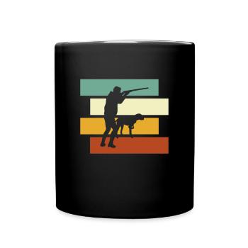 Chasse rétro - Mug uni - noir - Devant