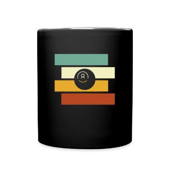 Billiard Retro - Tasse einfarbig - Schwarz - Vorne