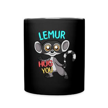 Lémurien - Mug uni - noir - Devant