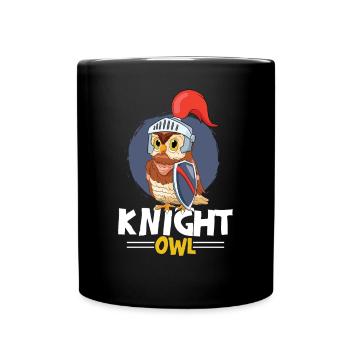 Knight Owl Nocturnal Ornithologist Birds Of Prey - Tasse einfarbig - Schwarz - Vorne