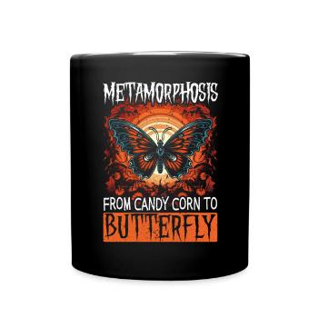 Butterfly Halloween Trick Or Treat Insect Lover - Full Colour Mug - black - Front