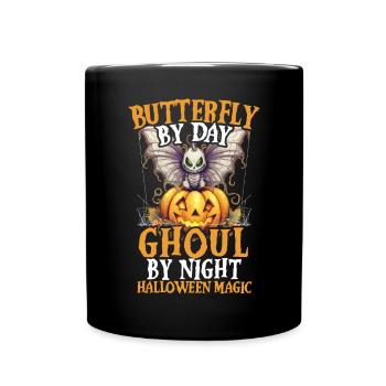 Butterfly Halloween Trick Or Treat Insect Lover - Full Colour Mug - black - Front