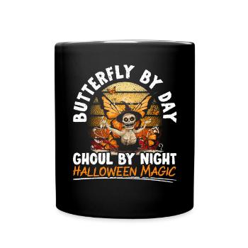 Butterfly Halloween Trick Or Treat Insect Lover - Full Colour Mug - black - Front