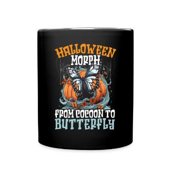 Butterfly Halloween Trick Or Treat Insect Lover - Full Colour Mug - black - Front