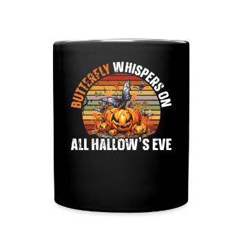 Butterfly Halloween Trick Or Treat Insect Lover - Full Colour Mug - black - Front