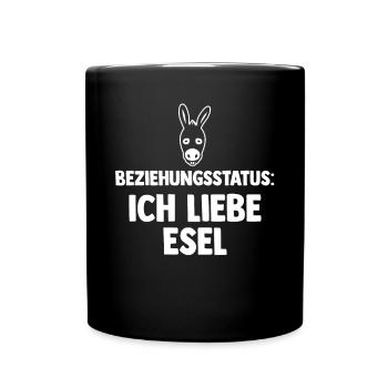 Esel - Tasse einfarbig - Schwarz - Vorne