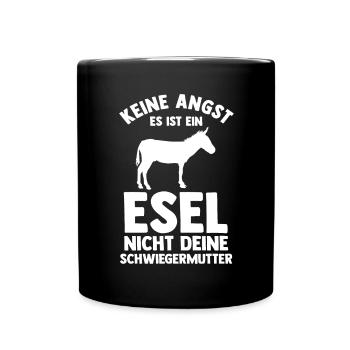 Esel - Tasse einfarbig - Schwarz - Vorne