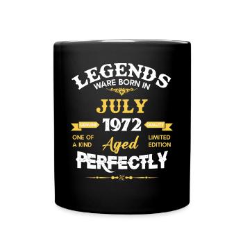 Vintage Aged To Perfection July 1972 - Full Colour Mug - black - Front