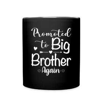 Wieder zu Big Brother befördert Baby-Ankündigung Si - Tasse einfarbig - Schwarz - Vorne