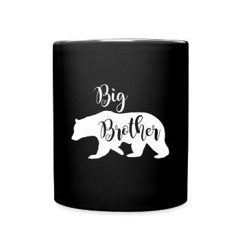 Big Brother Bear Design en blanc Fun Sibling Gift - Mug uni - noir - Devant