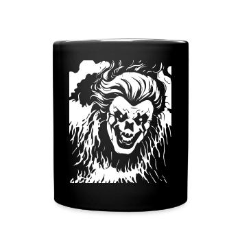 Horror Clown Spooky Halloween Horror Film Evil Cl - Full Colour Mug - black - Front