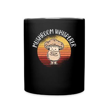 Pilzsammler Pilz Pilzjäger Pilzliebhaber Pilzfarm - Tasse einfarbig - Schwarz - Vorne