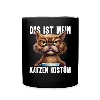 Das Ist Mein Katzen Kostüm - Tasse einfarbig - Schwarz - Vorne