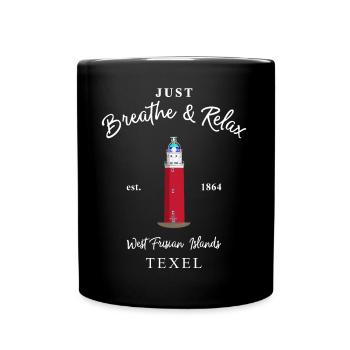 Texel, Relax Leuchtturm Eierland, Niederlande - Tasse einfarbig - Schwarz - Vorne