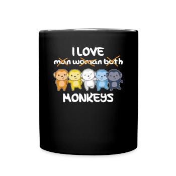 Aroace Flag Pride LGBTQ Mignon Singe - Mug uni - noir - Devant