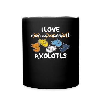 Aroace Drapeau Pride LGBTQ Mignon Axolotl - Mug uni - noir - Devant