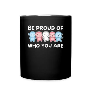 Transgender Flag Gay Pride LGBTQ Monkey - Full Colour Mug - black - Front