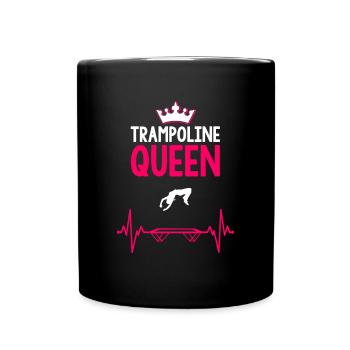 Trampoline Queen - Tasse einfarbig - Schwarz - Vorne