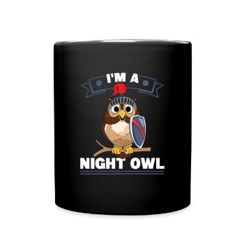 I'm A Knight Owl Birds Of Prey Owlets Enthusiast - Full Colour Mug - black - Front