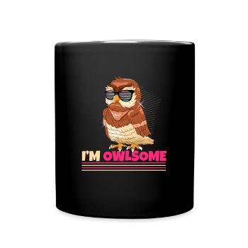 Je suis hibou cool hibou amoureux ornithologue oiseaux de - Mug uni - noir - Devant