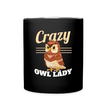 Hibou Dame Ornithologue Oiseaux De Proie Hibou Fan Bird - Mug uni - noir - Devant