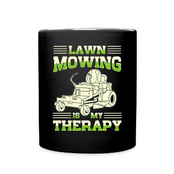 Lawn mowing Lawn mowers Gardeners Horticulture - Full Colour Mug - black - Front